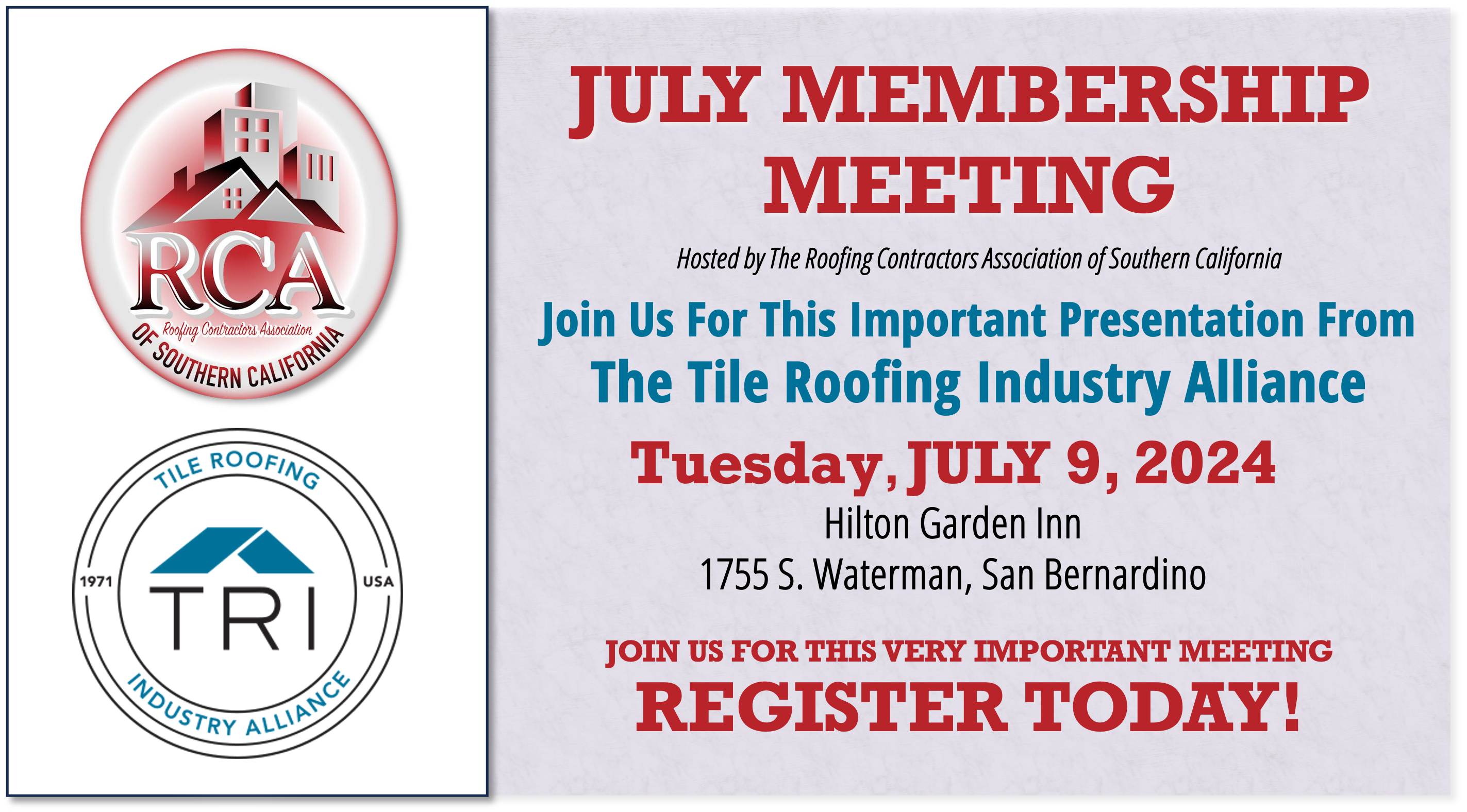 RCASoCal - July Membership Meeting