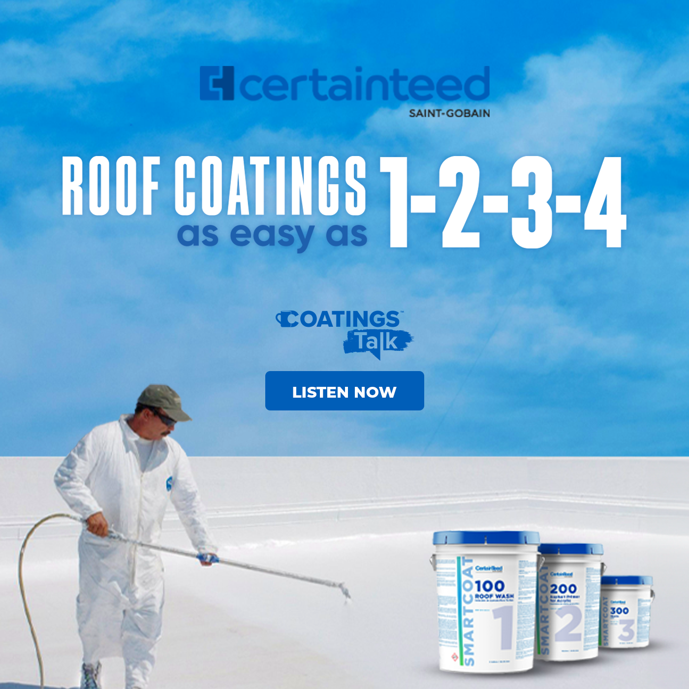 CertainTeed podcast Roof Coatings as Easy as 1-2-3-4