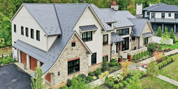 Readyslate Timeless elegance and innovative roofing materials make this family home shine