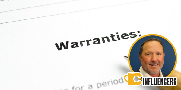 A paper with “warranty” typed on it. In the bottom right is Shawn Morgan’s headshot A paper with “warranty” typed on it. In the bottom right is Shawn Morgan’s headshot